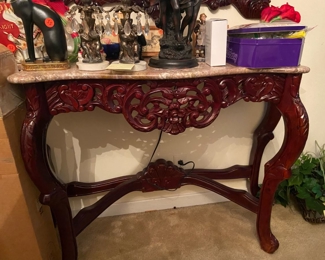 Marble top side table