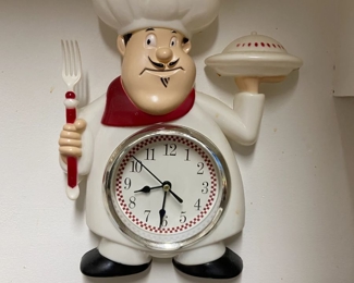 Chef clock wall decor