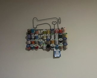 thread, sewing supplies wall hanger