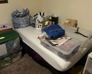Mattress, misc supplies, decorations