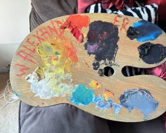 William Alexander signed painter palette