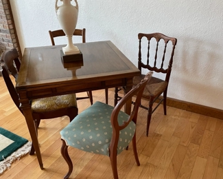 Game table - top opens. Chairs to not come with table