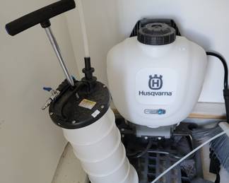 Cylendar for quick oil changes and Husqvarna sprayer 