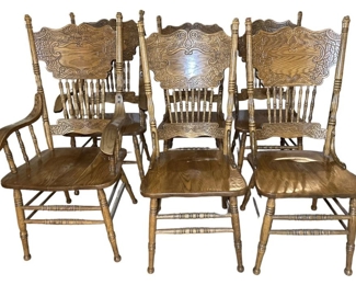 6 Pressback Dining Chairs