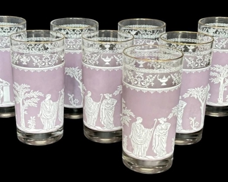 8 Lilac Jeanette Grecian Glasses
