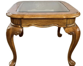 Carved Wood Side Table