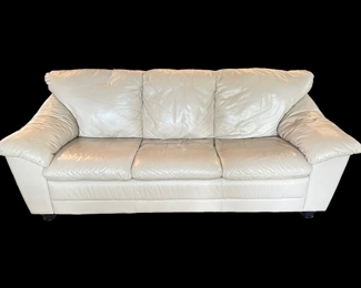 Faux Leather Sofa