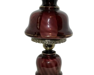 Vintage Amethyst Glass Lamp