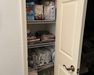 Sheets, valances, curtains, shower curtains, tablecloths, and so many other linens