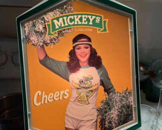 Vintage Mickeys malt beer sign