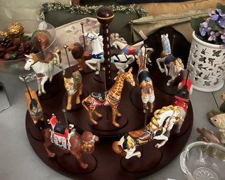 Complete set of carousel horses