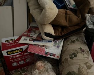 New cat beds. New laminating machine