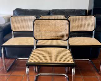 SET OF MARCEL BREUER CESCA CHAIRS