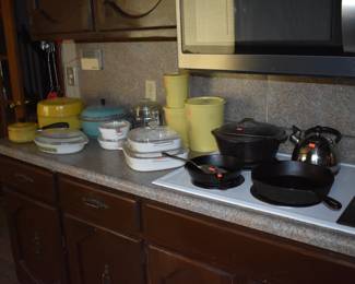 Kitchen ware from Iron Skillets to Corning and More!