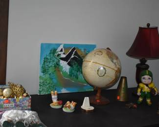 Collectibles featuring a Vintage World Globe and More!
