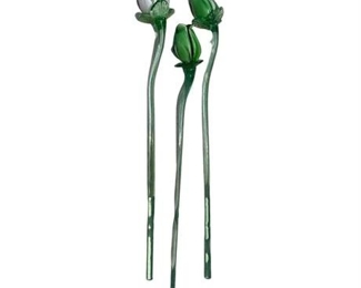 Lot 075 2 Bid(s)
Art Glass Long Stem Flowers Set of 3