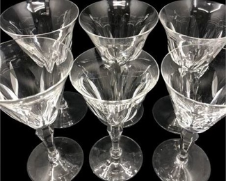 Lot 149 0 Bid(s)
Glass Crystal Water Goblet Drinking Glasses Set of 6 Varying Height
