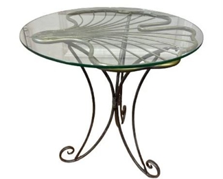 Lot 199 1 Bid(s)
Contemporary Brass and Glass Side Table