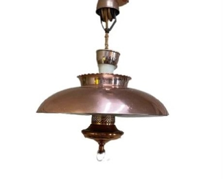 Lot 224 1 Bid(s)
Mid Century Copper Counter Weight Hanging Lamp'