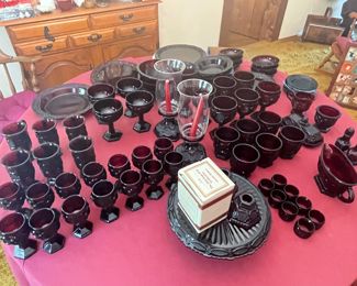 AVON Cranberry Glass