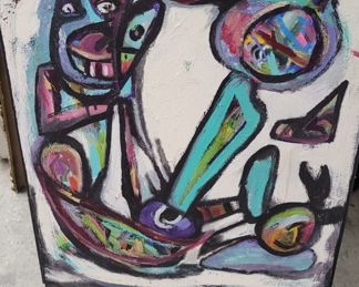 Original Abstract oil painting on canvas