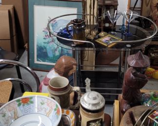 Bar Cart and miscellaneous items