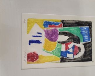 Signed and framed AP with gallery sticker on back