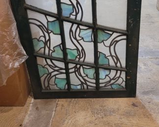 Victorian leaded glass Windows set of 4