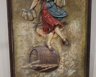 Original Antique Blatz beer large advertising sign