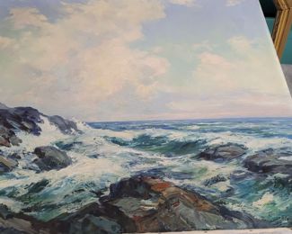 Original oil on canvas framed painting Minnesota artist