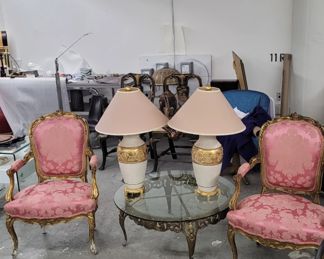 Period french parlor chairs