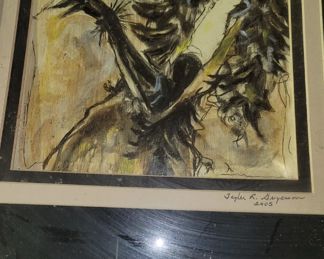 Framed signed fashion art