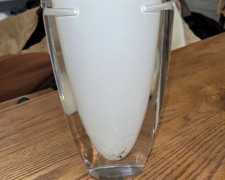 Signed 10 inch Waterford glass modern vase