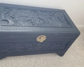 Asian-inspired storage trunk