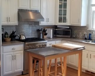 Kitchen detail. Metal top table is SOLD 