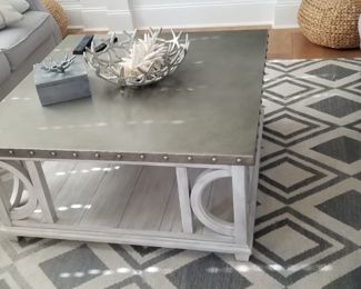 Metal top coffee table by Lexington Furniture