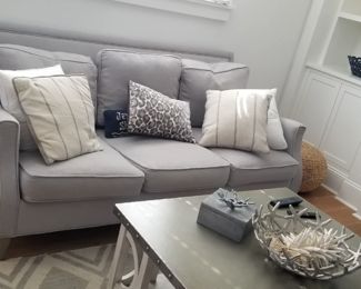 Elegant gray couches - two available - made by Braxton Culler