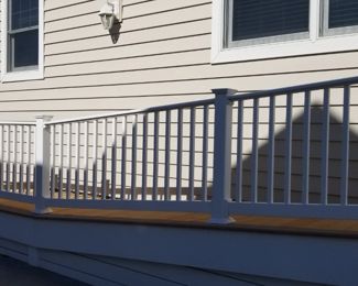 Handicap ramp; vinyl railing