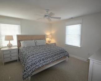 Beautiful king bedroom suite by Universal. Bed, two nightstands, dresser