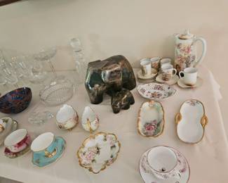 Hand painted dishes and tea cups