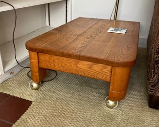 Cool Shaped Coffee Table, one side straight and other curved 
