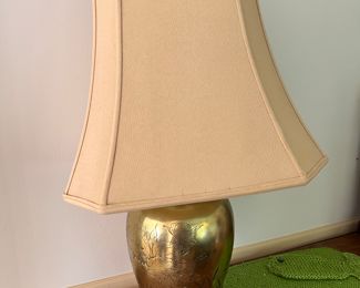 Beautifully etched lamp