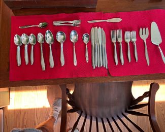 Vintage Mar-Crest Atomic Star Starburst Flatware Large Set