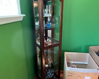 Lit Tall Glass Cabinet