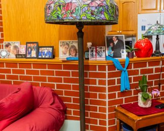 Tiffany-style floor lamp