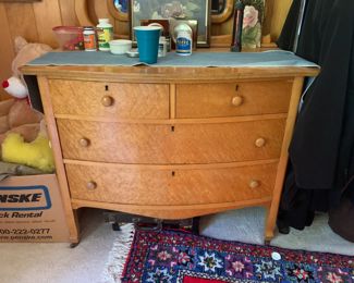 Birdseye maple chest of drawers / dresser