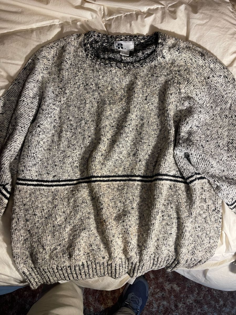 Reunion Grey/Black Knitted Sweater - Size L