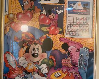 1986 Minnie Mouse & Mickey Mouse Frame Poster