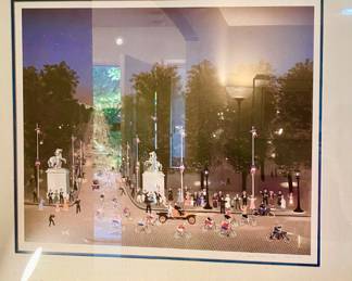 Serigraph "Arrive Du Tour de France Sue Les Champ" by Michel Delacroix