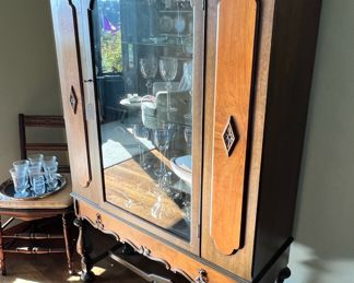 Jacobean Glass Front China Cabinet